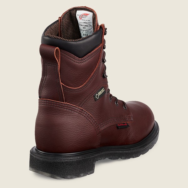 Red Wing Work Boots Supersole® 2.0 - 8-inch Waterproof Soft Toe - Burgundy - Mens GJY560321